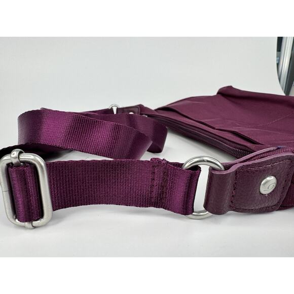 Baggallini Everyday Crossbody Bag Small Hobo Nylon Plum Purple Travel Purse - Picture 12 of 13